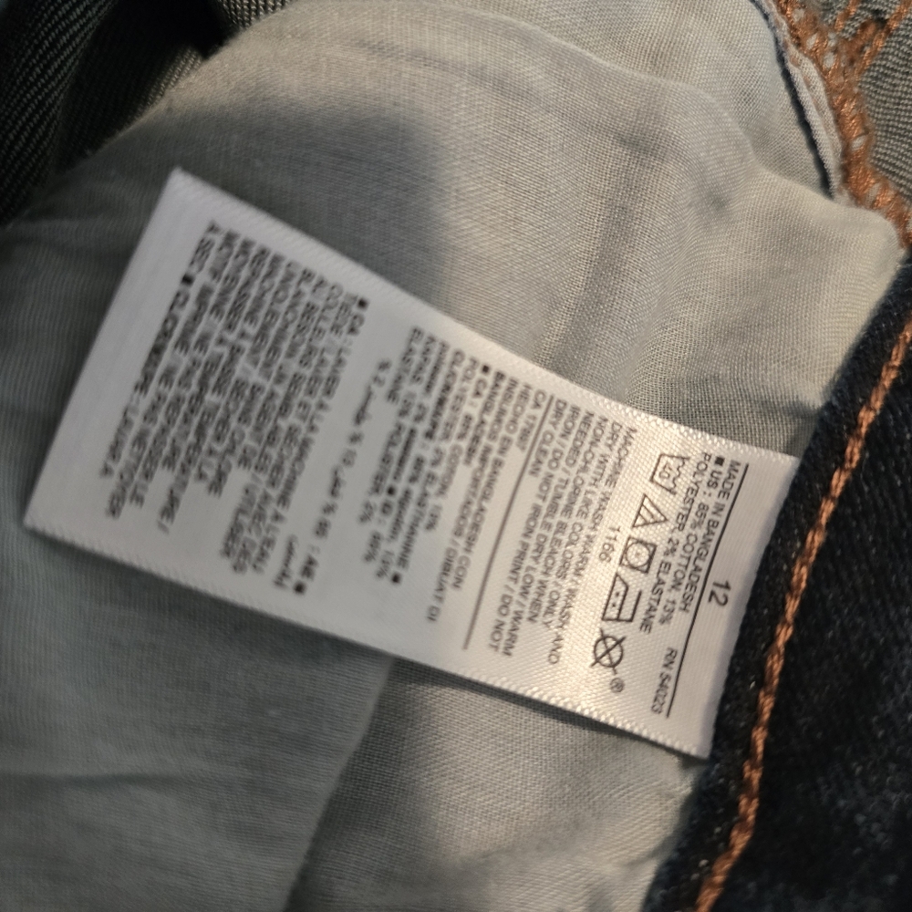 Old Navy Size 12 Rockstar Super Skinny Mid-Rise Distressed Blue Denim Jeans - Picture 7 of 8